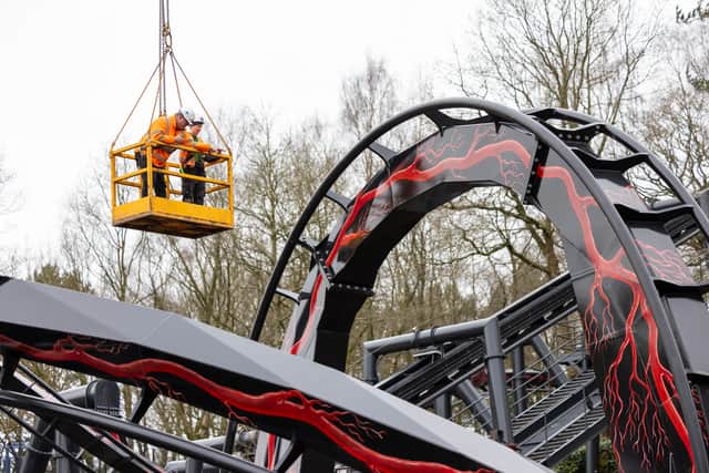 Final touches are being made to the "iconic" Nemesis Reborn ride at Alton Towers ahead of its hugely anticipated opening date. (Photo: Darren Robinson Photography)