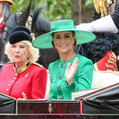 Princess of Wales and the Queen attending Trooping the Colour in 2023. Picture: SOPA Images/LightRocket via Getty