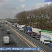 Motorists have been warned of delays on the M1 in Milton Keynes due to a collision 