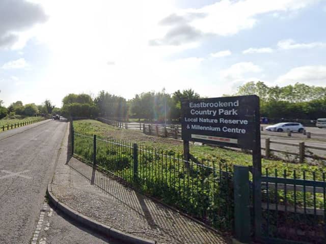 The cat's body was found at the Eastbrookend Country Park in East London (Photo: Google Street)