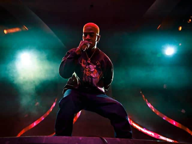 Kid Cudi performs onstage during the FanDuel Super Bowl party powered by Spotify on February 09, 2024 in Las Vegas, Nevada. (Photo by David Becker/Getty Images for Spotify)