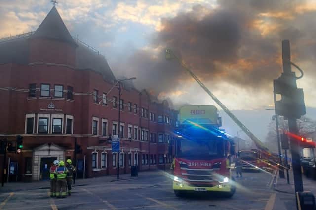 A fire at Forest Gate police station produced large amounts of smoke.