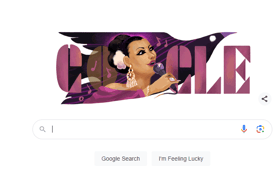 The Google Doodle for March 7 celebrated legendary Mexican signer Lola Beltrán. (Credit: Google)