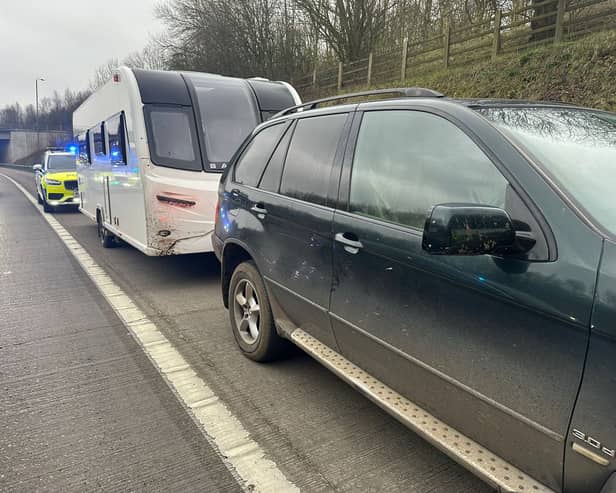 Police were "staggered" after discovering that the BMW was being driven down the M1 by an 11-year-old boy. Picture: North Yorkshire Police