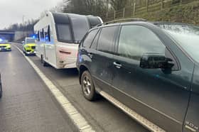 Police were "staggered" after discovering that the BMW was being driven down the M1 by an 11-year-old boy. Picture: North Yorkshire Police