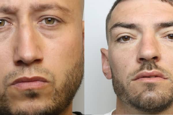 “Drunken and obnoxious” passengers Ryan Sanders and Joshua Stone have been jailed. Picture: SWNS