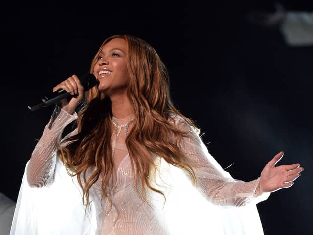 The long golden locks we are all used to seeing singer Beyonce with, as she sports a mullet on the cover of a fashion and beauty magazine. Photo by Getty Images.