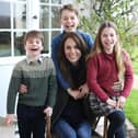 The Princess of Wales Kate Middleton with her children, Prince Louis, Prince George and Princess Charlotte, taken by Prince William and released on social media to mark Mother's Day 2024. Picture: Prince of Wales/Kensington Palace/PA Wire.