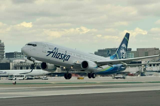 An Alaska Airlines Boeing 737 flight was found with its cargo door open when it landed in Portland - adding to safety concerns following the window blow out incident. (Photo: AFP via Getty Images)