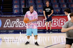 Hollywood star Adam Sandler has been spotted playing basketball in UK leisure centre. Here he is playing a pickup game with Arizona Wildcats managers prior to the game against the Colorado Buffaloes at McKale Center on January 04, 2024 in Tucson, Arizona. (Photo by Chris Coduto/Getty Images)