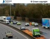 The M6 is set to close throughout the day after a multi-vehicle collision causes fuel spillage