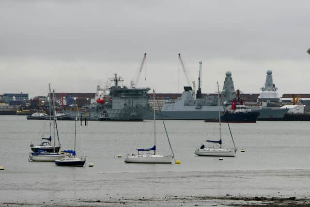 RFA Diligence leaves Portsmouth