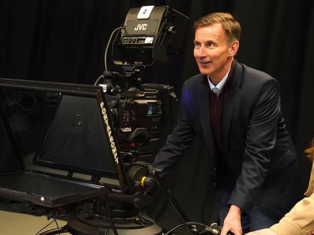 Jeremy Hunt MP is set to be a guest on this weekend's "Sunday with Laura Kuenssberg" programme (Credit: Own Humphreys/PA Wire)