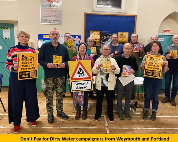 "Sickened" sewage activists who are part of the water bill boycott campaign are holding a public meeting with Wessex Water. (Photo: Don't Pay for Dirty Water campaign)