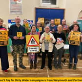 "Sickened" sewage activists who are part of the water bill boycott campaign are holding a public meeting with Wessex Water. (Photo: Don't Pay for Dirty Water campaign)