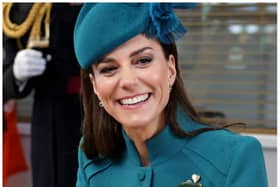 Kate Middleton is set to be honoured by three cheers today at a St Patrick's Day parade as the Princess of Wales will miss the event for the first time in seven years. (Photo: Getty Images)