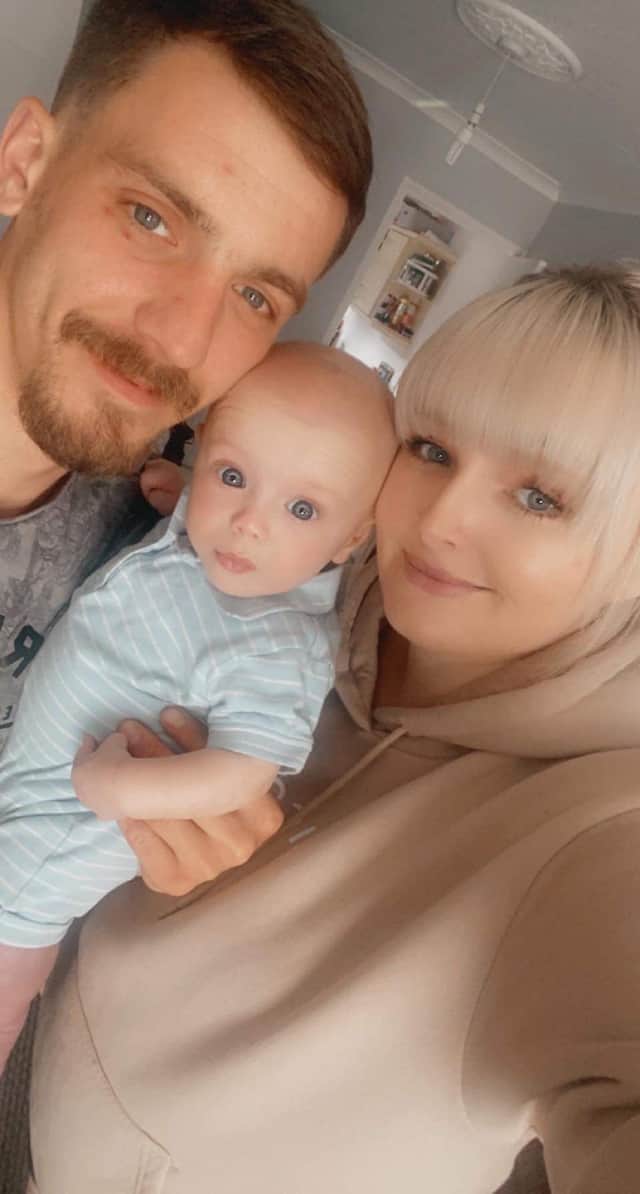 Brodie with his mum Holly-Louise and dad Liam. Picture: Holly-Louise Mackie / SWNS