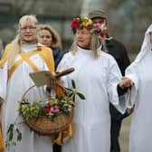 Members of the Druid Order take part in a celebration of the Spring Equinox during a ceremony at Tower Hill, London in March 2017 (Photo: Dan Kitwood/Getty Images)