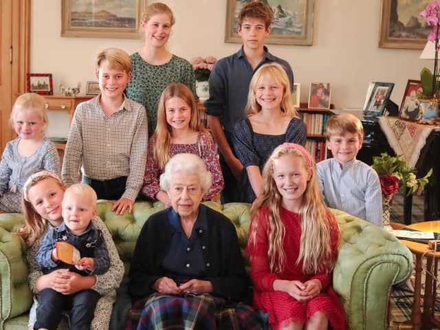 A photograph of the late Queen Elizabeth II and her grandchildren taken by Catherine, Princess of Wales has been "digitally enhanced at the source" according to photo agency Getty Images. (Credit: @KensingtonRoyal/X)