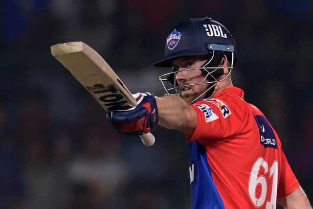 Delhi Capital's Phil Salt celebrates his half-century in 2023 IPL tournament