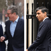 London mayor Sadiq Khan, Labour leader Keir Starmer and Conservative prime minister Rishi Sunak. 