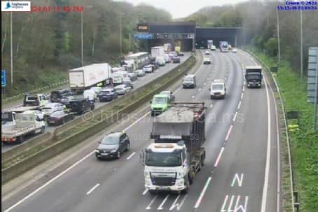The M25 in Essex is closed following a serious crash