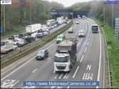 The M25 in Essex is closed following a serious crash