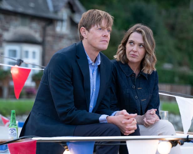 Kris Marshall as Humphrey Goodman and Sally Bretton as Martha Lloyd on Beyond Paradise (Photo: Red Planet Pictures/Ed Miller)