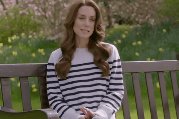 Kate Middleton in a personal video message announcing her cancer diagnosis