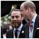 James Middleton shared his thoughts on Instagram after his sister Catherine, Princess of Wales revealed she is having cancer treatment. Here he is with Prince William at the wedding of his sister Pippa