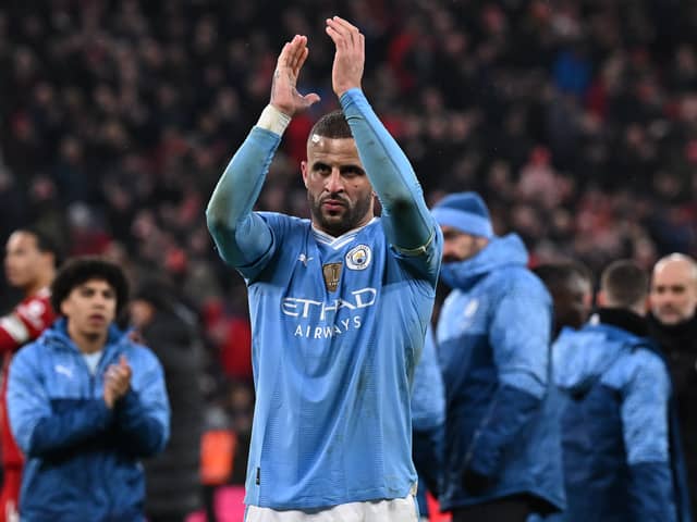Manchester City defender Kyle Walker, who has welcomed a fourth child with his estranged wife Annie Kilner. Photo by Getty Images.