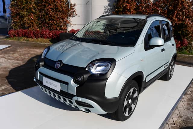 The mild-hybrid version of Fiat's Panda model during a presentation in 2020 (Photo: MIGUEL MEDINA/AFP via Getty Images)