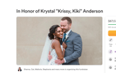 Former NFL cheerleader Krystal Anderson and her husband Clayton Anderson. Picture: GoFundMe