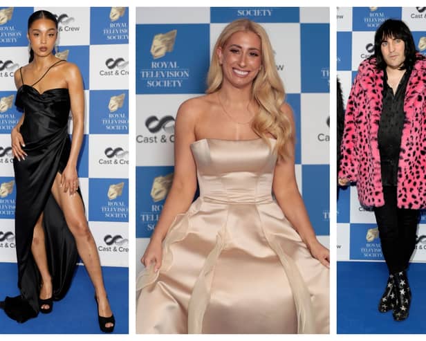 Jamine Jobson looked ultra glam at the Royal Television Society Awards but Stacey Solomon and Noel Fielding failed to impress 