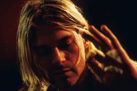 Kurt Cobain of Nirvana during the taping of MTV Unplugged at Sony Studios in New York City, 11/18/93. Photo by Frank Micelotta