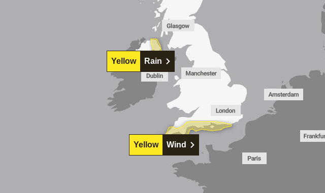 Storm Nelson is set to hit some parts of the UK this week, with heavy rain and winds up to 70mph