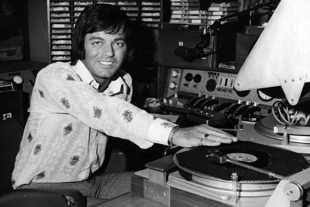 DJ Tony Blackburn presenting his early morning radio show on Radio 1.    (Photo by William G Vanderson/Getty Images)
