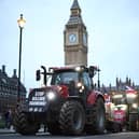British farmers protest in Westminster. Credit: Getty