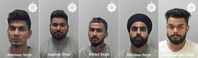 Arshdeep Singh, Jagdeep Singh, Shivdeep Singh, and Manjot Singh were found guilty of murder and Sukhmandeep Singh was found guilty of manslaughter. Picture: West Mercia Police / SWNS
