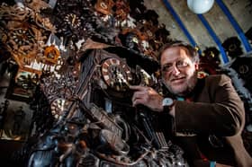 Brothers Roman and Maz Piekarski own the world’s biggest collection of cuckoo clocks. Picture: William Lailey SWNS