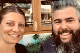 Former Australian Idol star Courtney Murphy has been diagnosed with an advanced stage of bowel cancer. He is pictured with his wife Jane. Photo by GoFundMe.