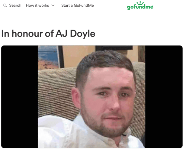 AJ Doyle, 30, was killed in a motorbike crash that took place in Perth, western Australia over Easter weekend. Picture: GoFundMe