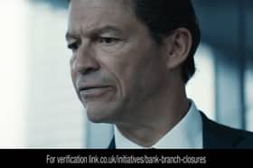 Actor Dominic West in an ad for Nationwide, which has been banned by the ASA for misleading consumers into thinking that - unlike its rivals - it would not be closing its branches Picture: Advertising Standards Authority/PA Wire 