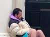 Hollywood star Adam Sandler spotted slumped outside five-star hotel in London