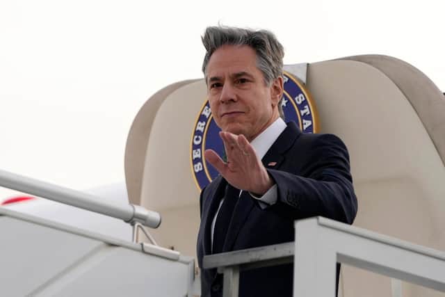 US Secretary of State, Antony Blinken, was forced to drive from Paris to Brussels for NATO meeting after his Boeing 737 plane suffered “mechanical issues”. (Photo: POOL/AFP via Getty Images)