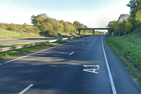 The A1M in South Yorkshire has been closed after a lorry caught fire. Picture: Google Maps