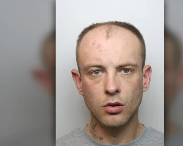 Darren Laken, 31, has been sentenced to six years in prison after stabbing a Costa Coffee worker multiple times. Picture: Derbyshire police