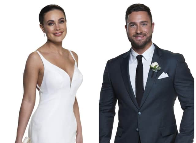 Bronte Schofield and Harrison Boon were a couple who raised concerns during season 10 of 'Married at First Sight: Australia'. Photos by Channel 4.