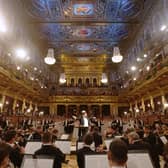 The orchestra performs during the opening ceremony of the 80th Vienna Philharmonic Ball at Musikverein in 2023. Picture: Getty Images