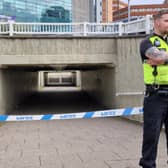 A boy, 17, is fighting for life after a stabbing in an underpass of St Mary's Gate in Sheffield city centre this morning.